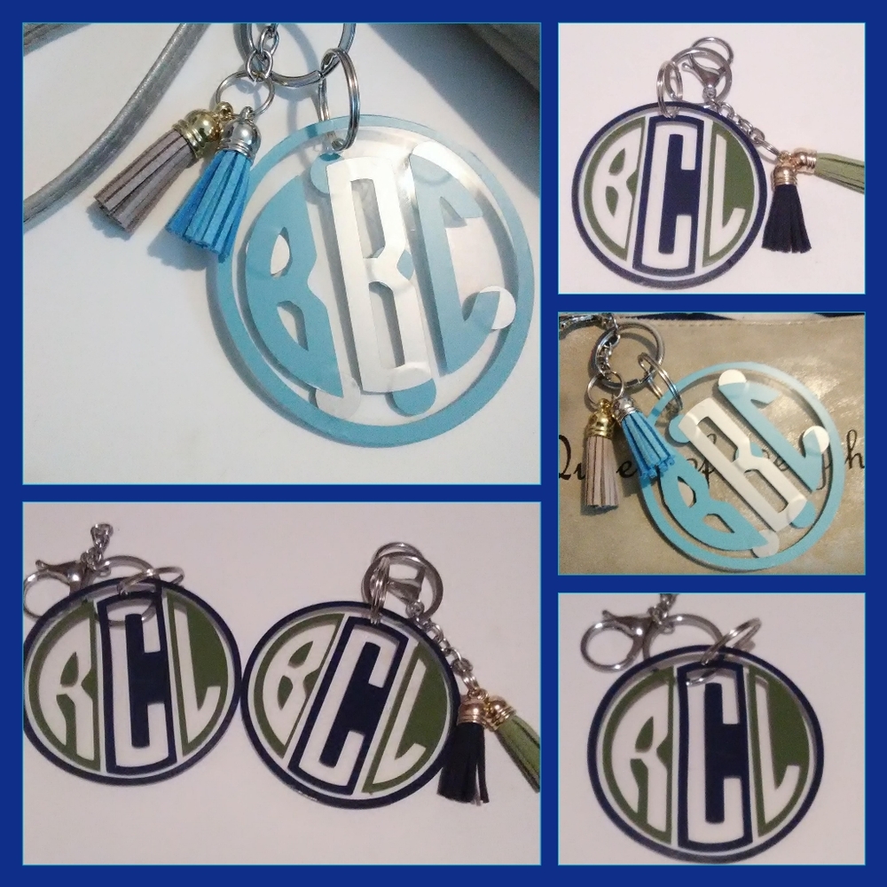 Custom Monogram Keychains